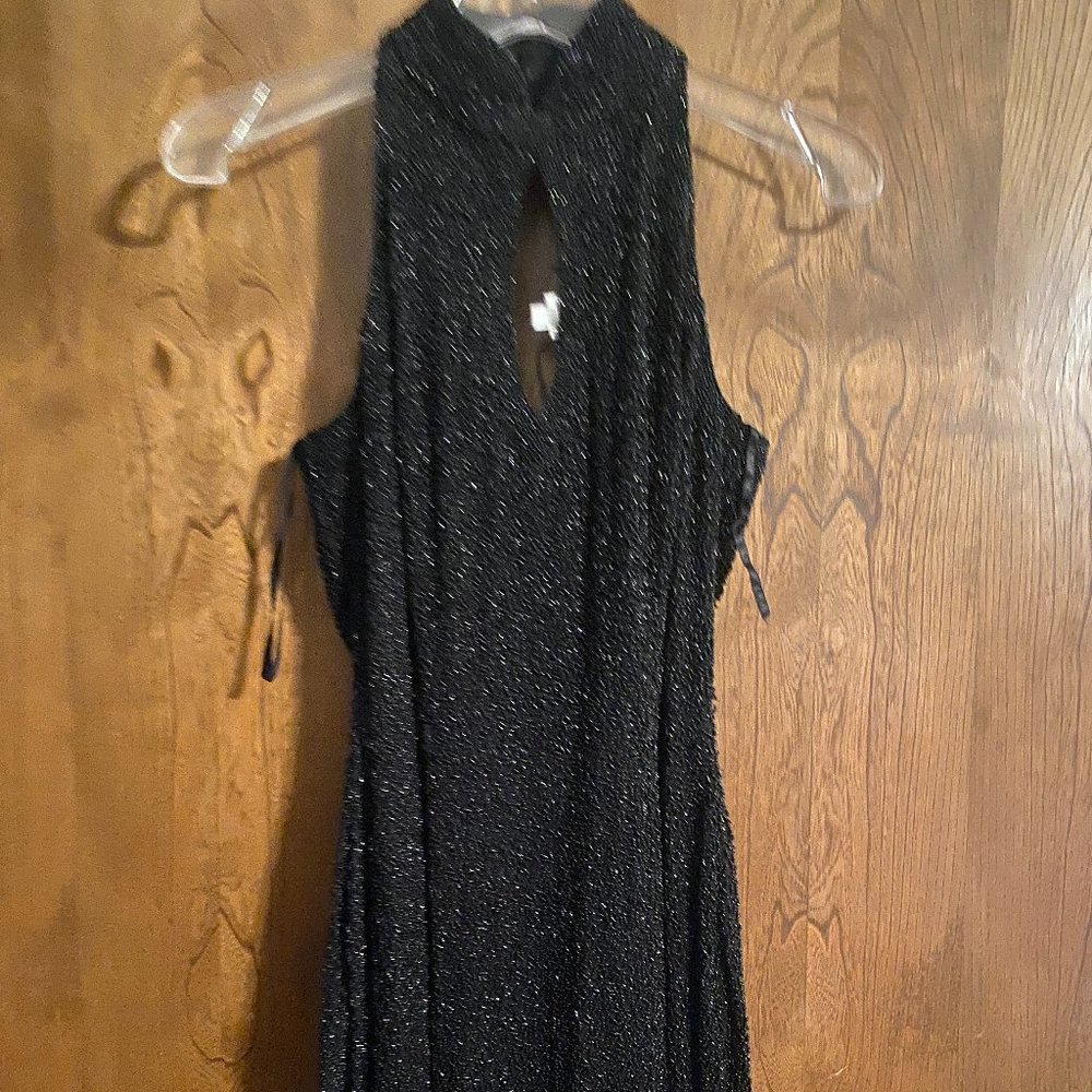 Black Fully Beaded Cocktail Dress